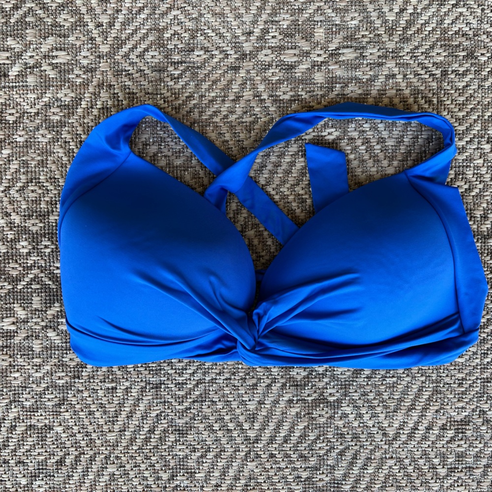 La Blanca Island Goddess‎ Bikini Top Blue Womens 16